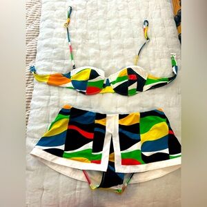 Staud swim skirt & top, nwot